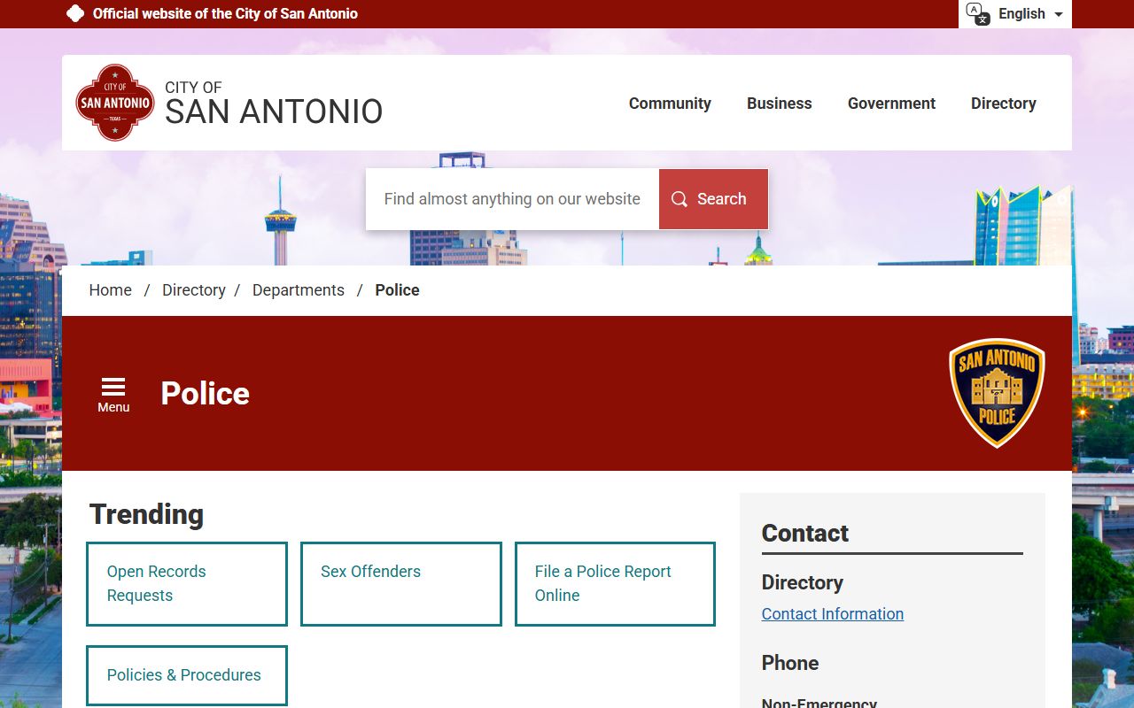 San Antonio DUI DWI records San Antonio Police Department official records portal
