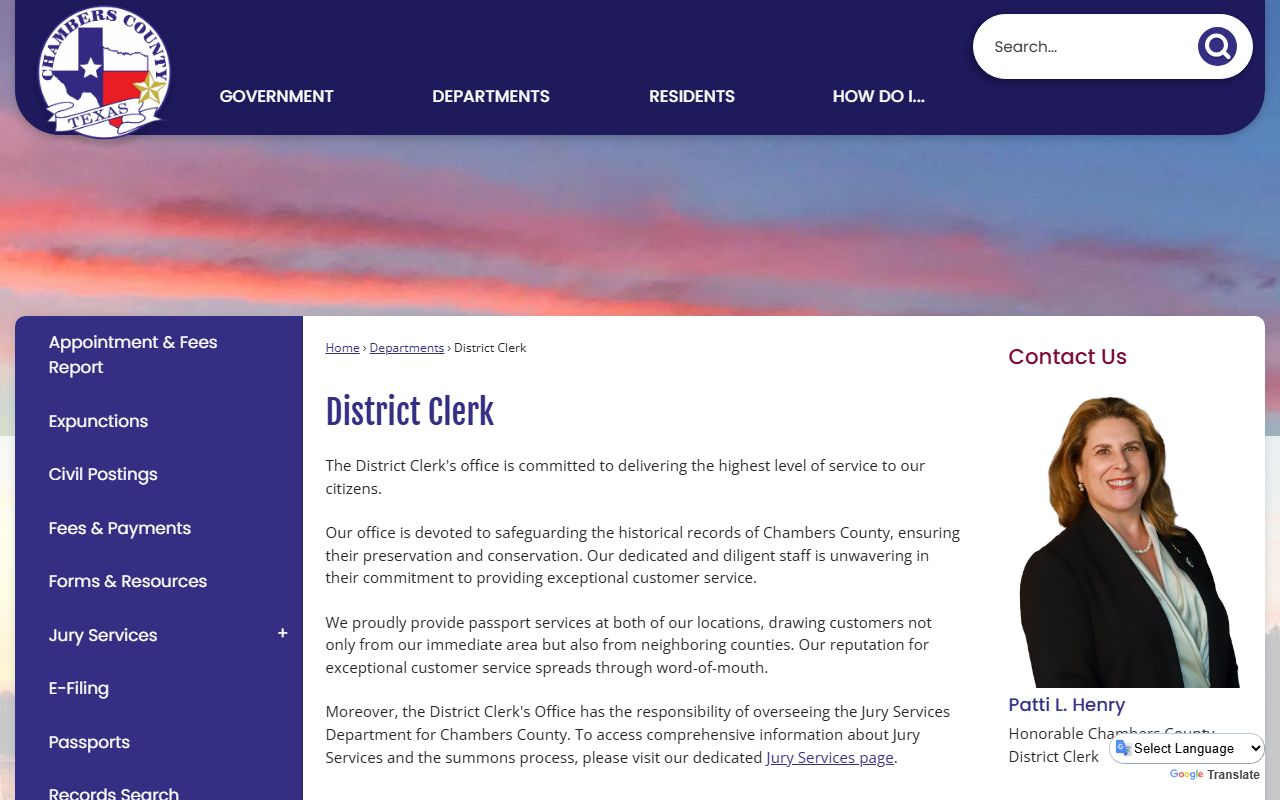 Chambers County DUI DWI records district clerk courthouse Anahuac Texas