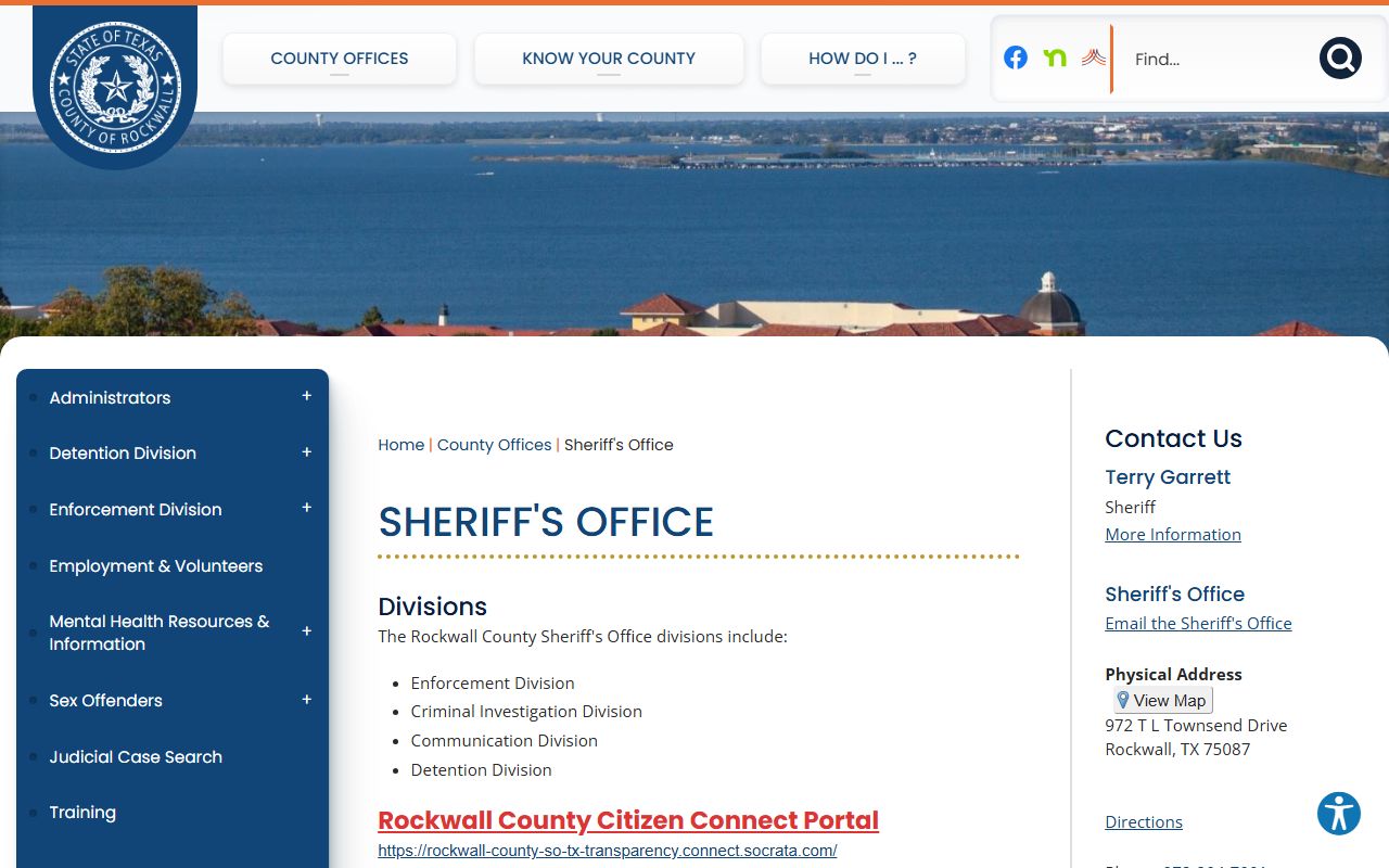 rockwall county DUI DWI records sheriff records division